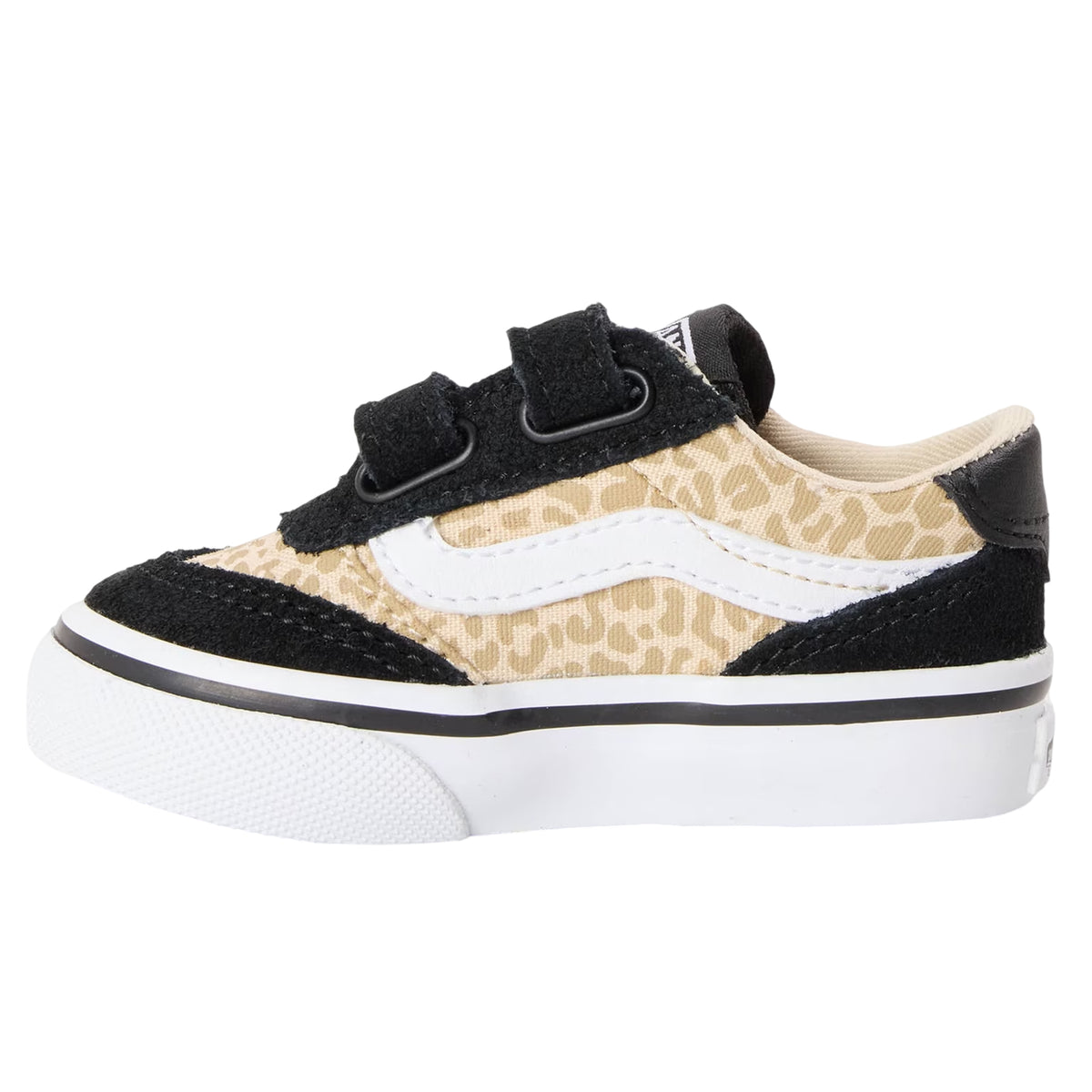 Black - Back - Vans Toddler VanAct Brooklyn Leopard Print Suede Trainers