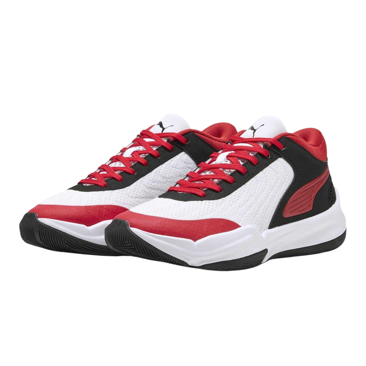 Black - Side - Puma Childrens-Kids Court Pro 2 Basketball Shoes
