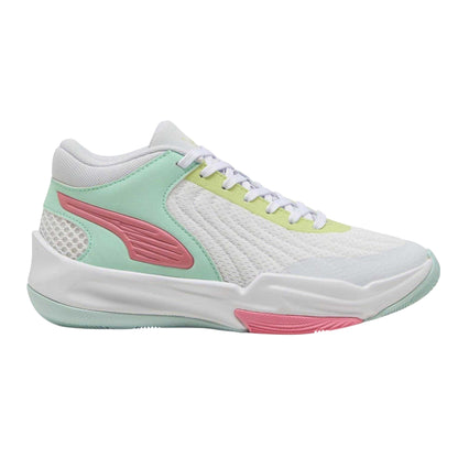 White-Mint - Front - Puma Childrens-Kids Court Pro 2 Basketball Shoes