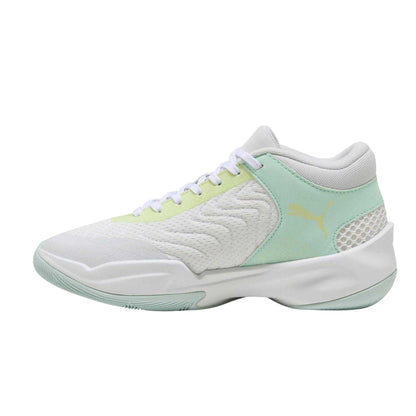 White-Mint - Back - Puma Childrens-Kids Court Pro 2 Basketball Shoes