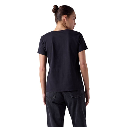 Anthracite - Lifestyle - Levis Womens-Ladies Slub V Neck T-Shirt
