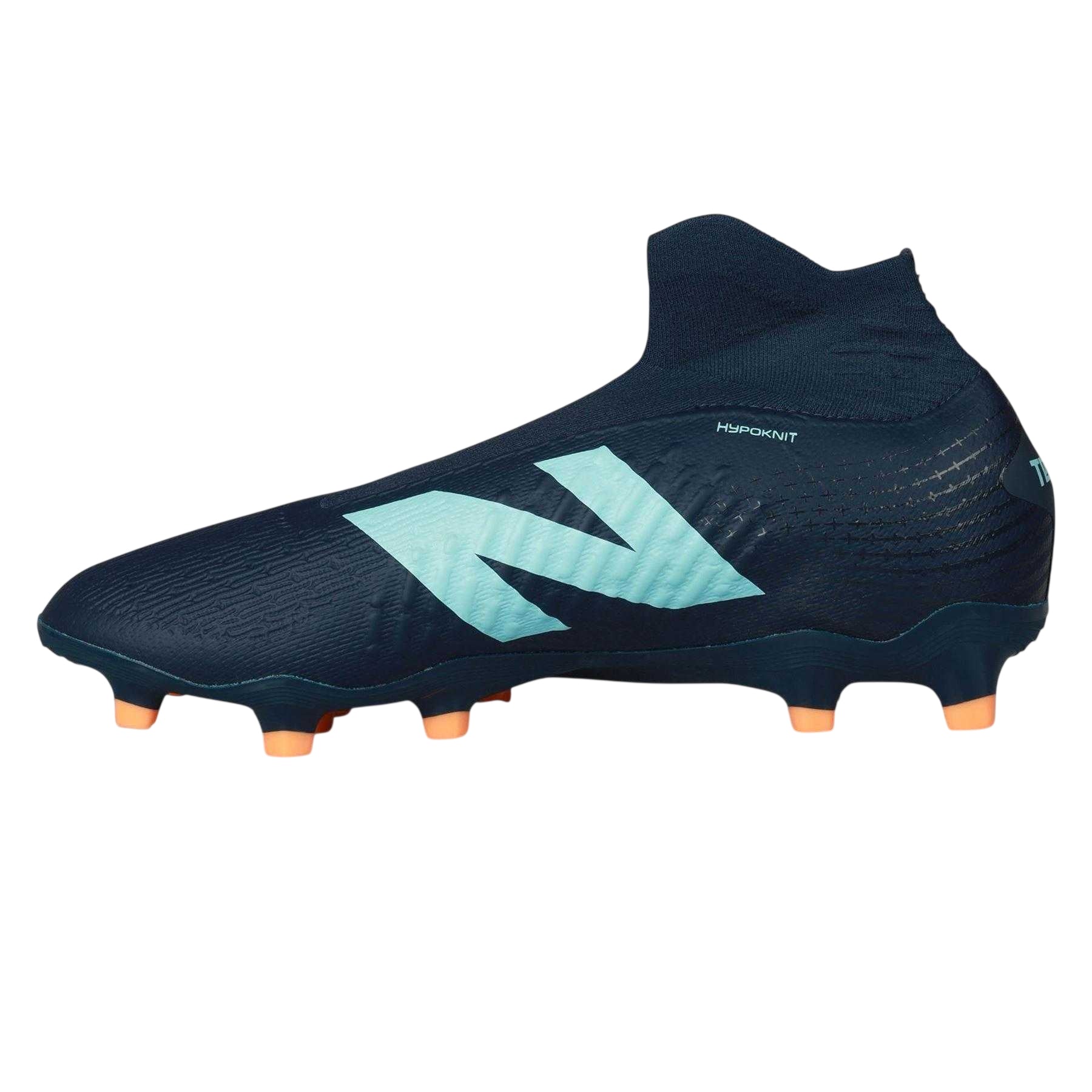 Navy - Back - New Balance Mens Tekela Laceless Firm Ground Football Boots