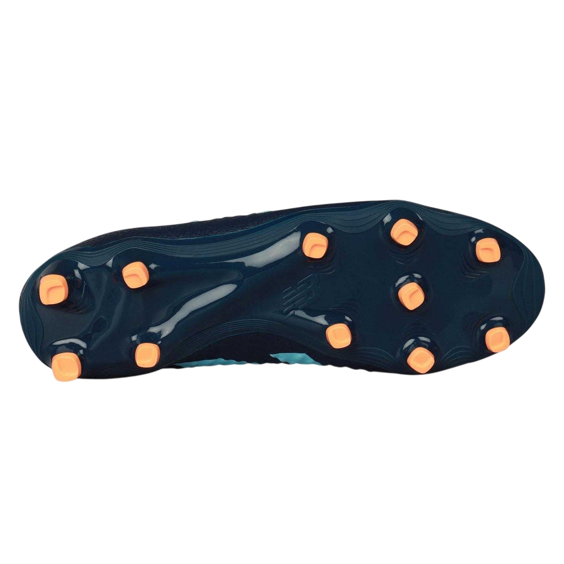 Navy - Side - New Balance Mens Tekela Laceless Firm Ground Football Boots