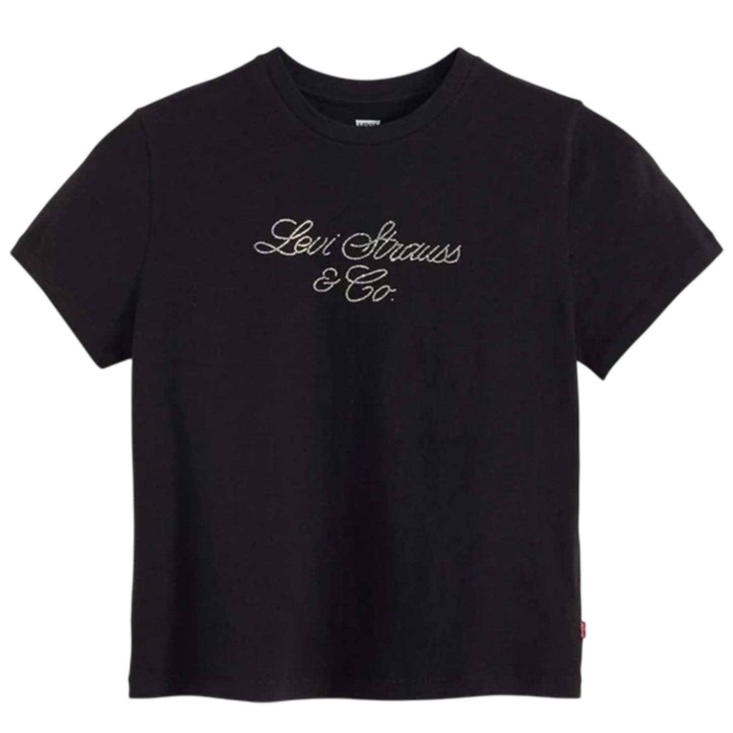 Anthracite - Front - Levis Womens-Ladies Script Regular T-Shirt