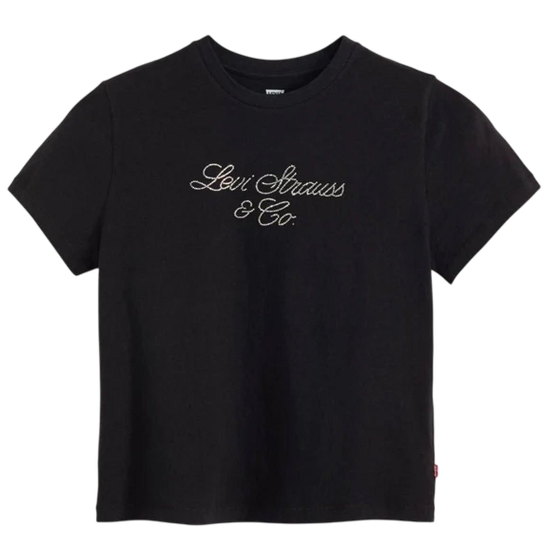 Anthracite - Front - Levis Womens-Ladies Script Regular T-Shirt