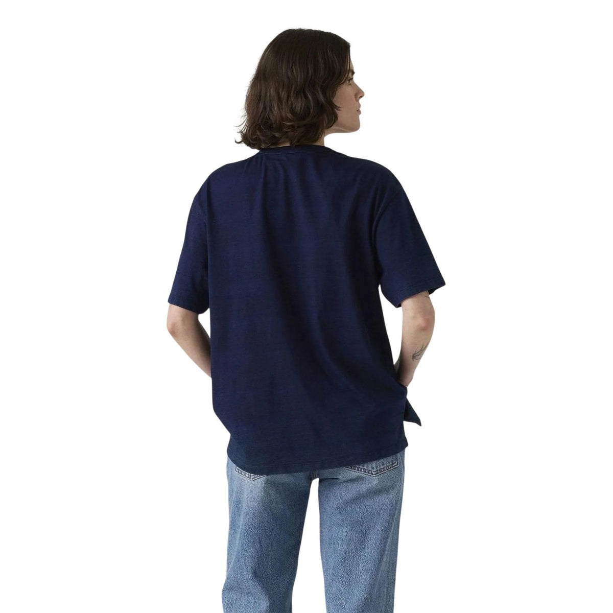 Raw Indigo - Back - Levis Womens-Ladies 1873 Embroidered Logo Regular T-Shirt