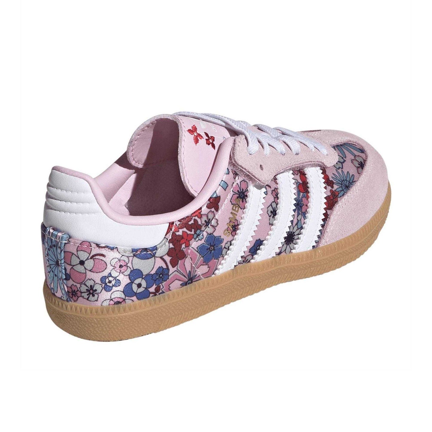 Pink-White - Back - Adidas Childrens-Kids Samba OG Suede Trainers