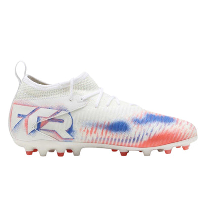 White-Black-Glow - Back - Puma Childrens-Kids Future 8 Match Firm Ground Football Boots