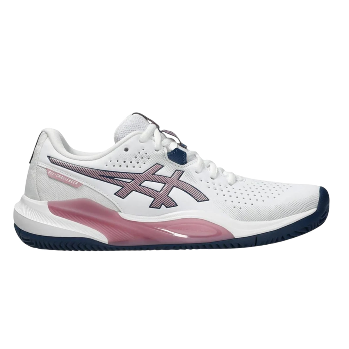 White-Pink - Front - Asics Womens-Ladies Challenger 15 Tennis Shoes
