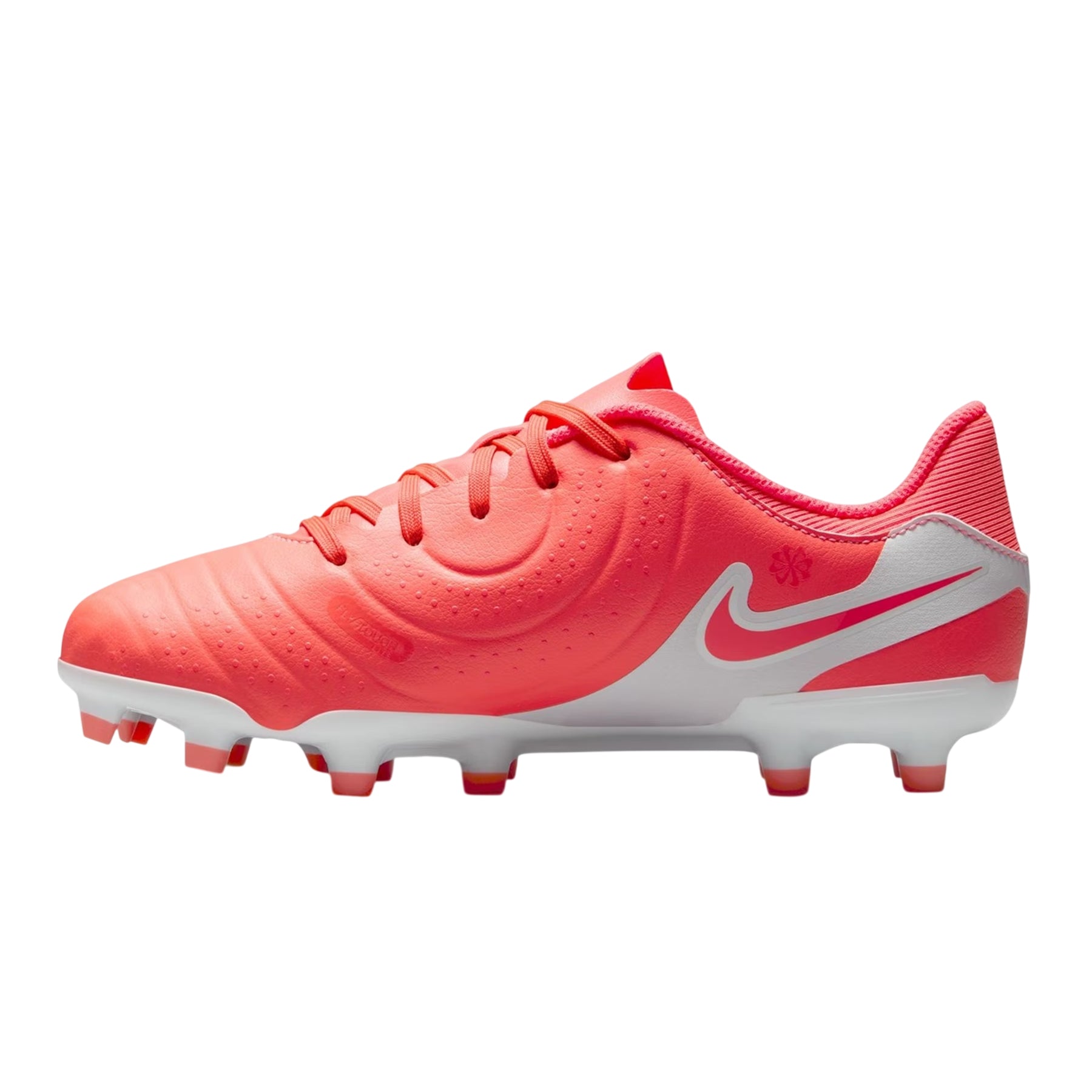 Lava-White - Side - Nike Childrens-Kids Legend 10 Leather Artificial Ground Football Boots