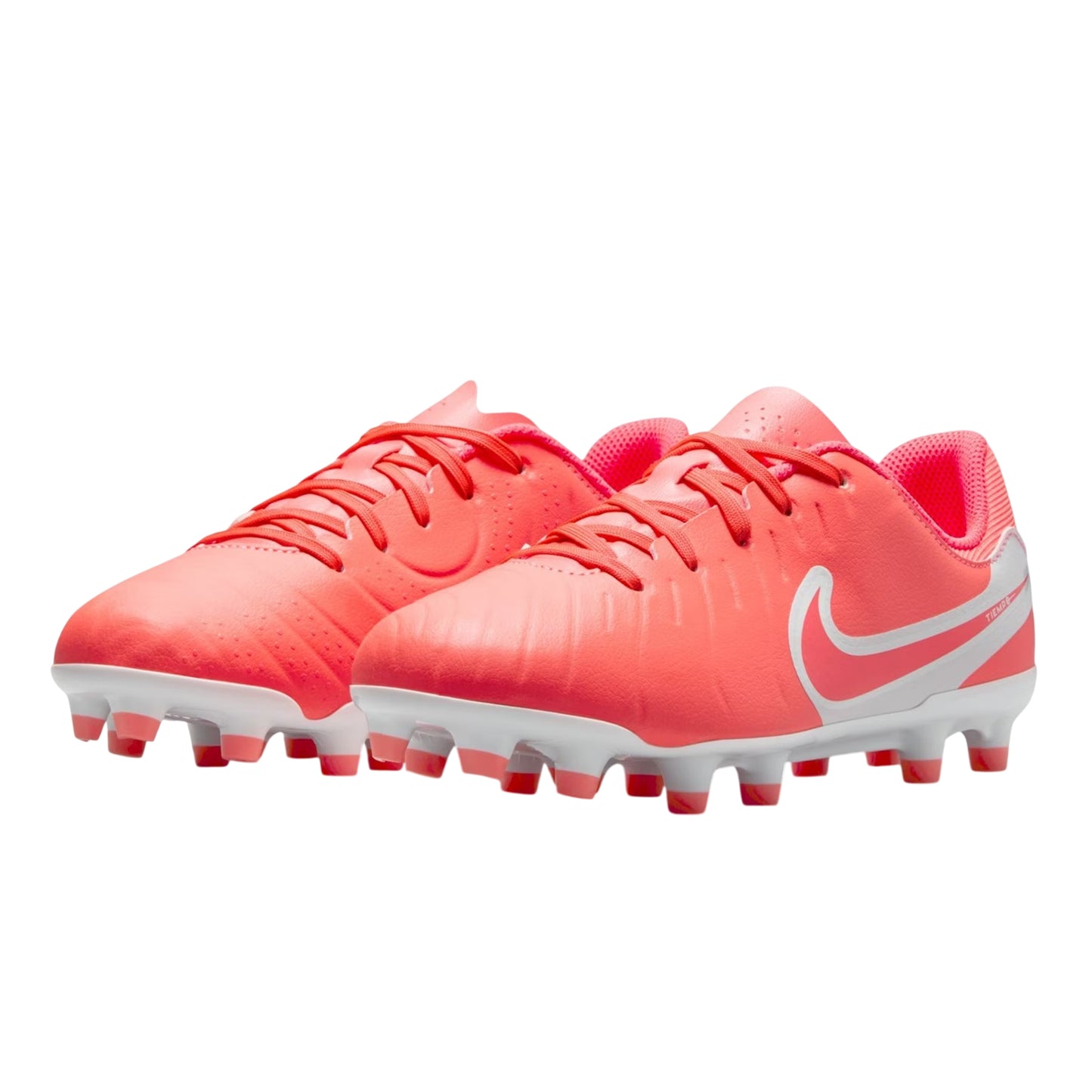 Lava-White - Pack Shot - Nike Childrens-Kids Legend 10 Leather Artificial Ground Football Boots