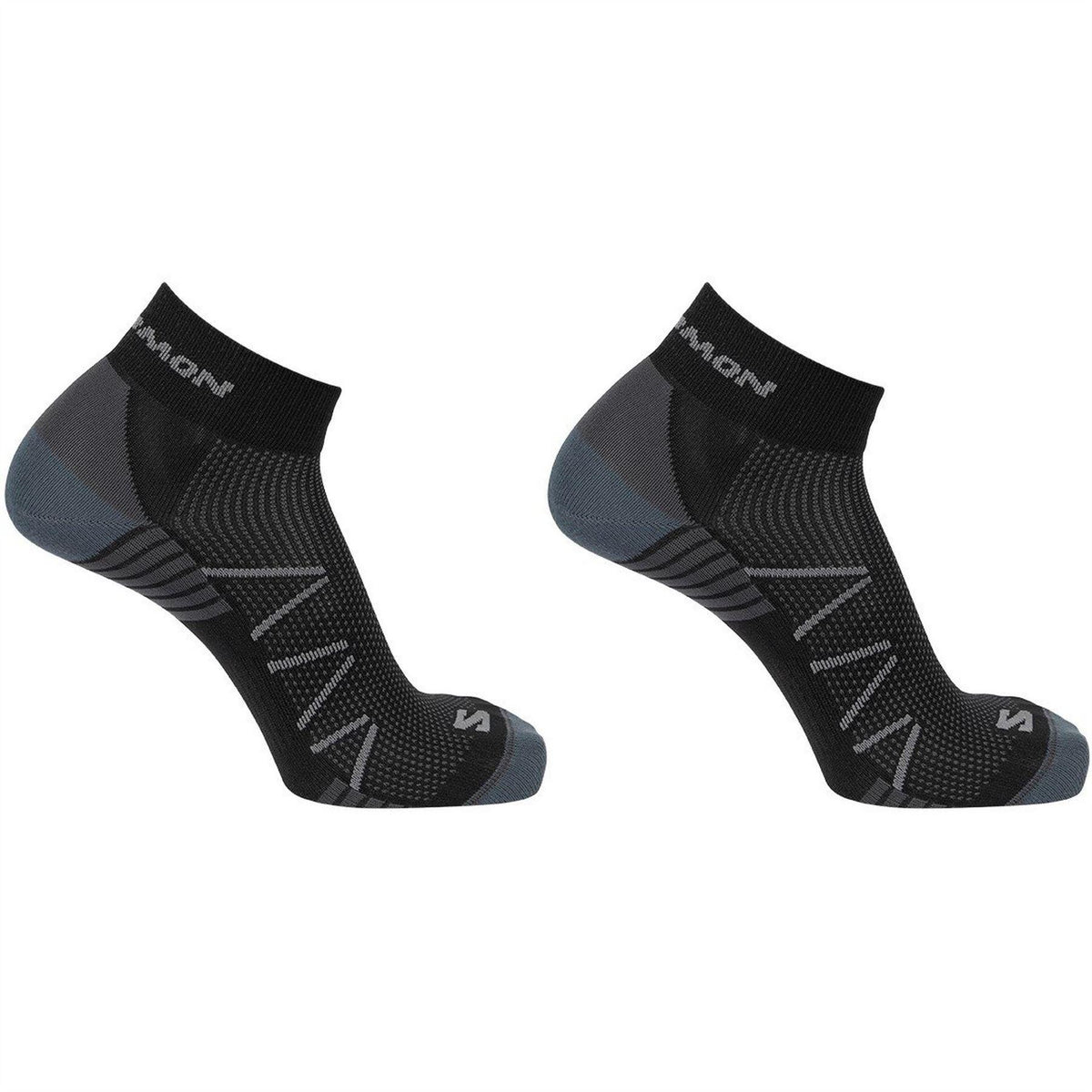 Black - Front - Salomon Womens-Ladies Hornet Running Ankle Socks (Pack of 2)