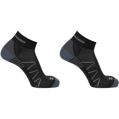 Black - Front - Salomon Womens-Ladies Hornet Running Ankle Socks (Pack of 2)