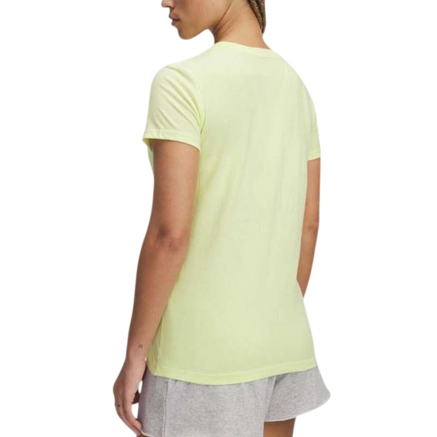 Yellow - Back - Under Armour Womens-Ladies Rival Logo T-Shirt