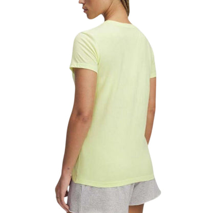 Yellow - Back - Under Armour Womens-Ladies Rival Logo T-Shirt