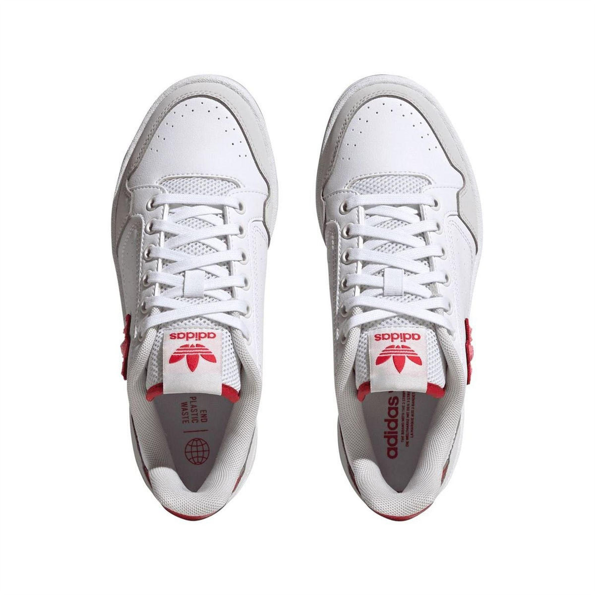 White - Side - Adidas Childrens-Kids Originals NY 90 Suede Trainers