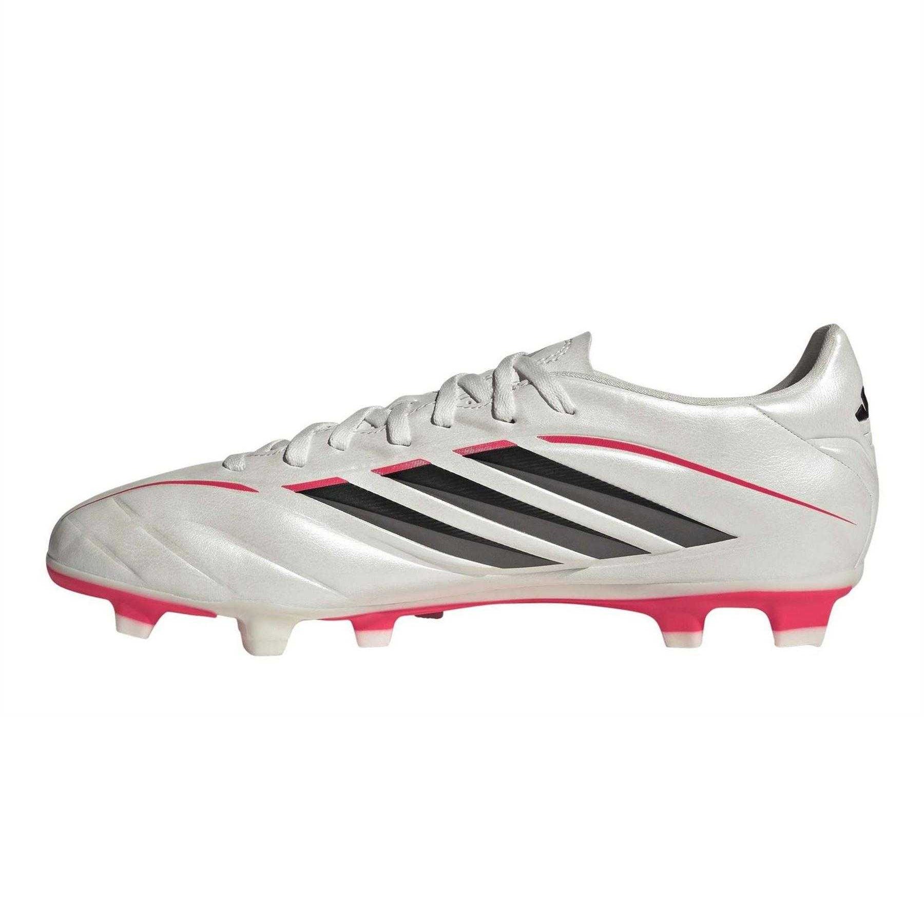 Black-White-Red - Side - Adidas Childrens-Kids Copa Pure Iv Club Snug Fit Firm Ground Football Boots