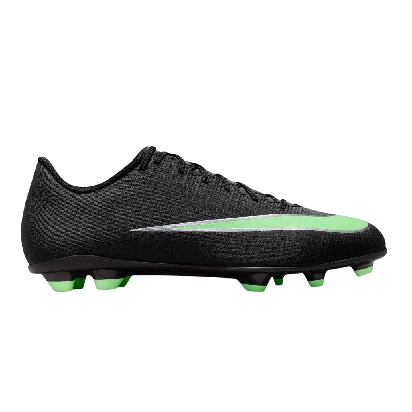 Black-Green - Front - Nike Mens Mercurial Vapor Club 17 Cleated Firm Ground Football Boots