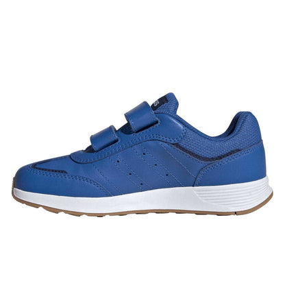 Bright Royal - Side - Adidas Childrens-Kids Tensaur Switch 3 Stripes Hook and Loop Trainers