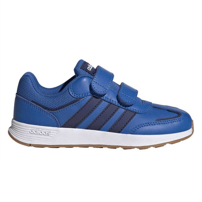 Bright Royal - Front - Adidas Childrens-Kids Tensaur Switch 3 Stripes Hook and Loop Trainers