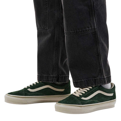 Kelp Green - Pack Shot - Vans Mens Old Skool Canvas Trainers