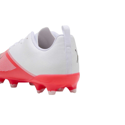 White-Red - Side - Puma Childrens-Kids Ultra 7.4 Firm Ground Football Boots