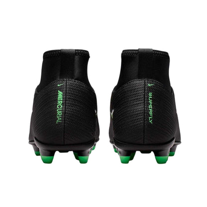 Black-Green - Back - Nike Childrens-Kids Superfly 11 Club Ombre High-top Firm Ground Football Boots
