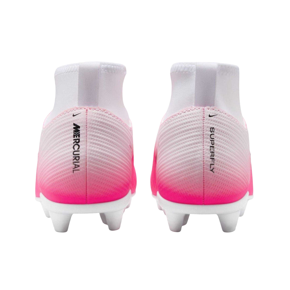 White-Pink - Back - Nike Childrens-Kids Superfly 11 Club Ombre High-top Firm Ground Football Boots