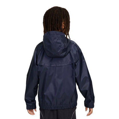 Navy-Black - Back - Nike Childrens-Kids England Hooded Tracksuit Top