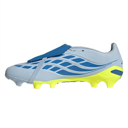 Blue-Yellow - Side - Adidas Unisex Adult Predator 3 Firm Ground Football Boots