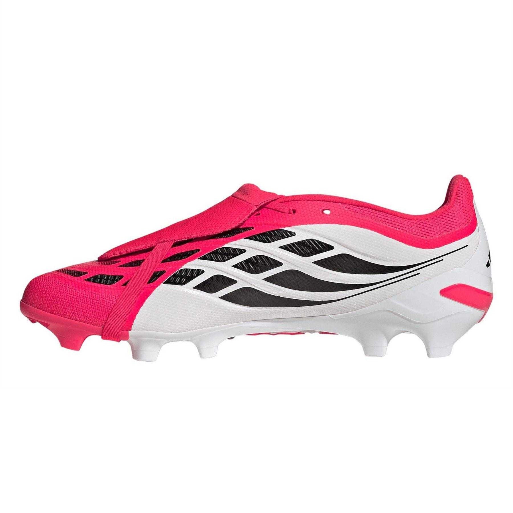 Red-White - Back - Adidas Unisex Adult Predator 3 Firm Ground Football Boots