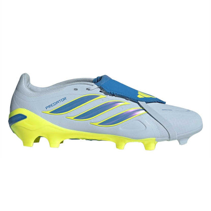 Blue-Yellow - Front - Adidas Unisex Adult Predator 3 Firm Ground Football Boots