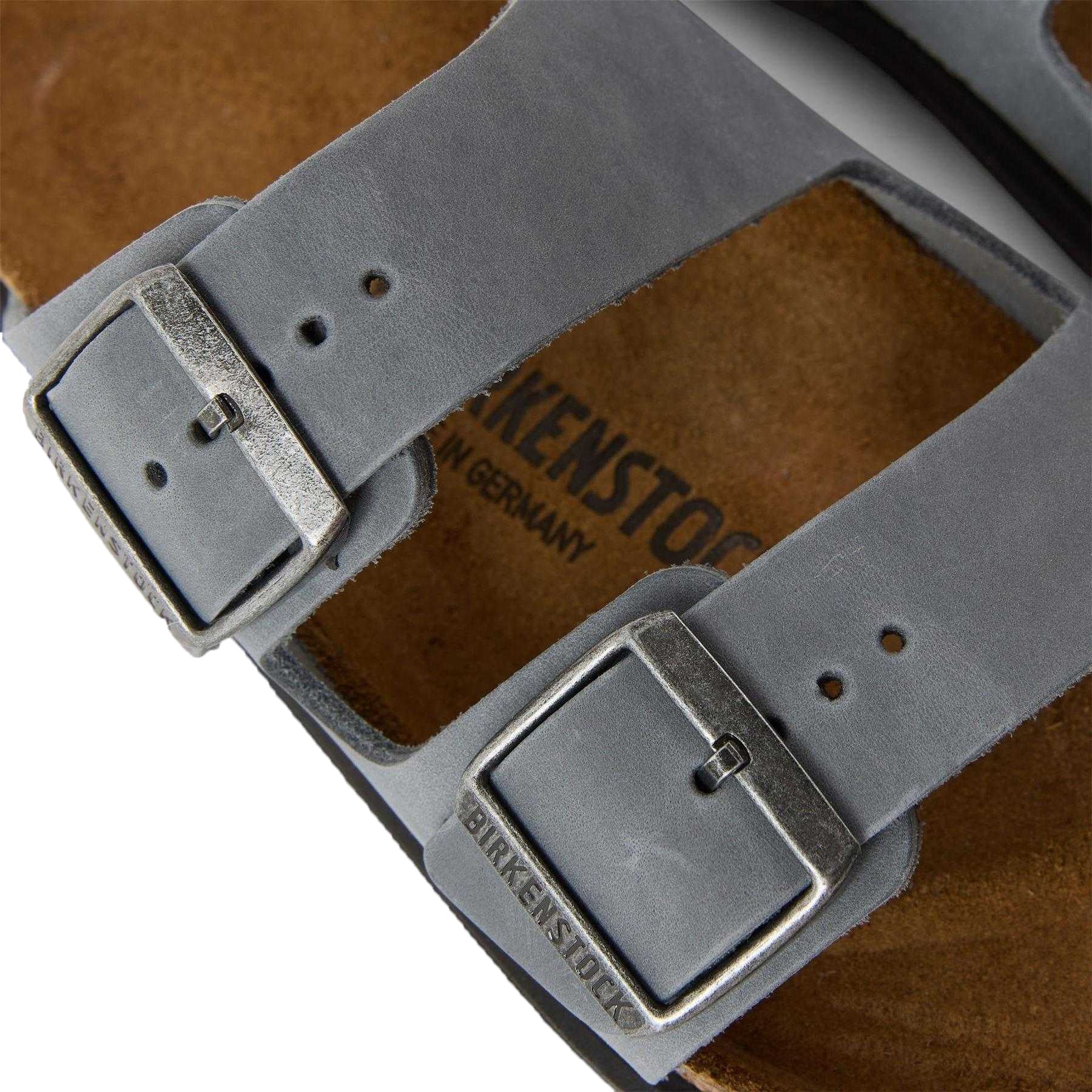 Basalt Grey - Lifestyle - Birkenstock Womens-Ladies Arizona Oiled Leather Sandals