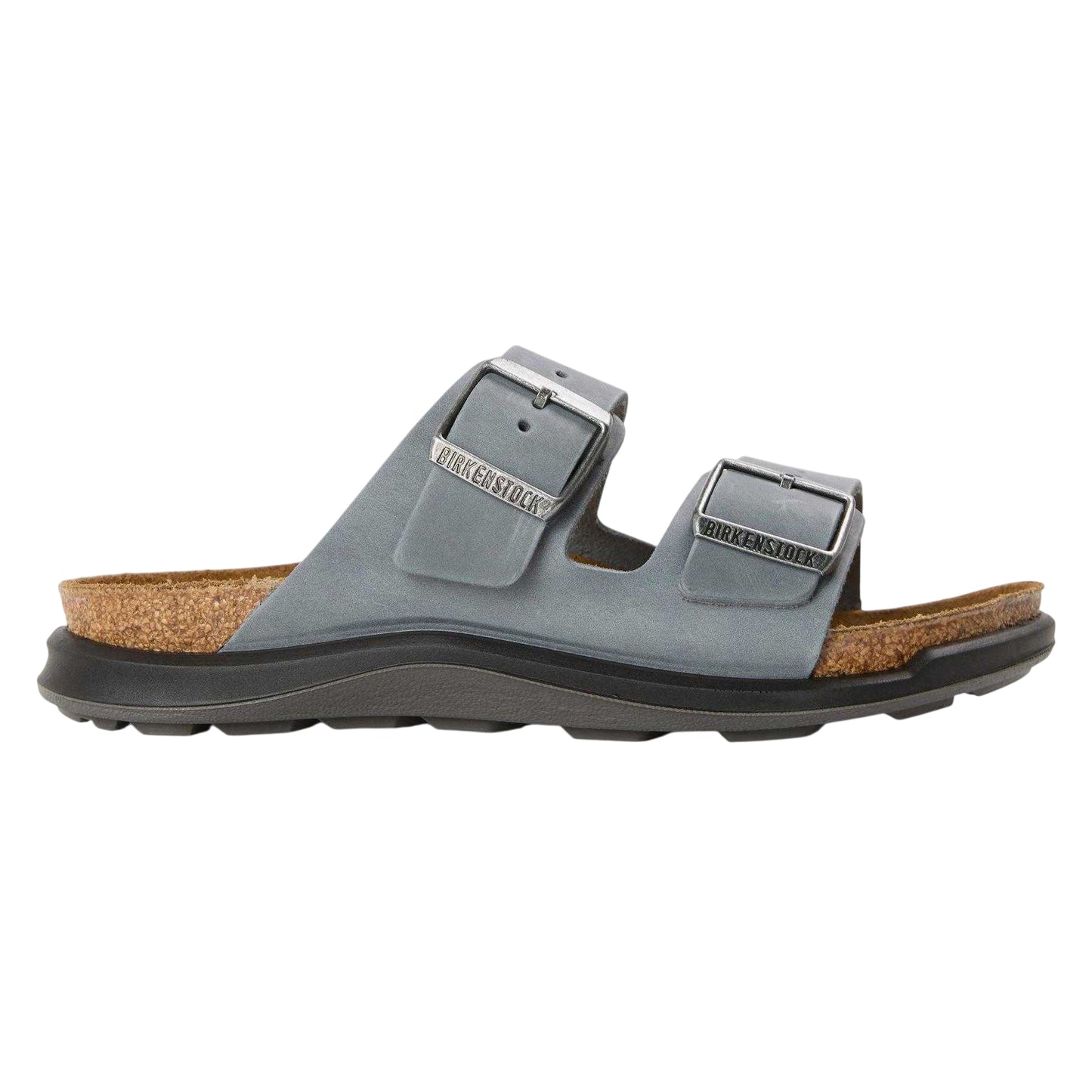 Basalt Grey - Front - Birkenstock Womens-Ladies Arizona Oiled Leather Sandals