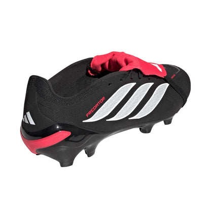 Black-Red - Back - Predator Unisex Adult Predator .3 Folded Tongue Firm Ground Football Boots