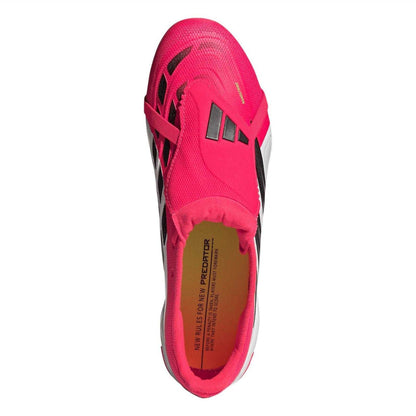 Red-White - Side - Predator Unisex Adult Predator .3 Folded Tongue Firm Ground Football Boots