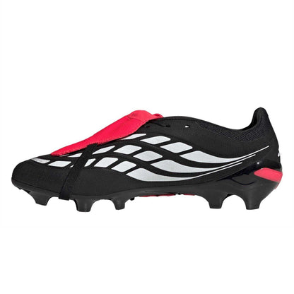 Black-Red - Side - Predator Unisex Adult Predator .3 Folded Tongue Firm Ground Football Boots