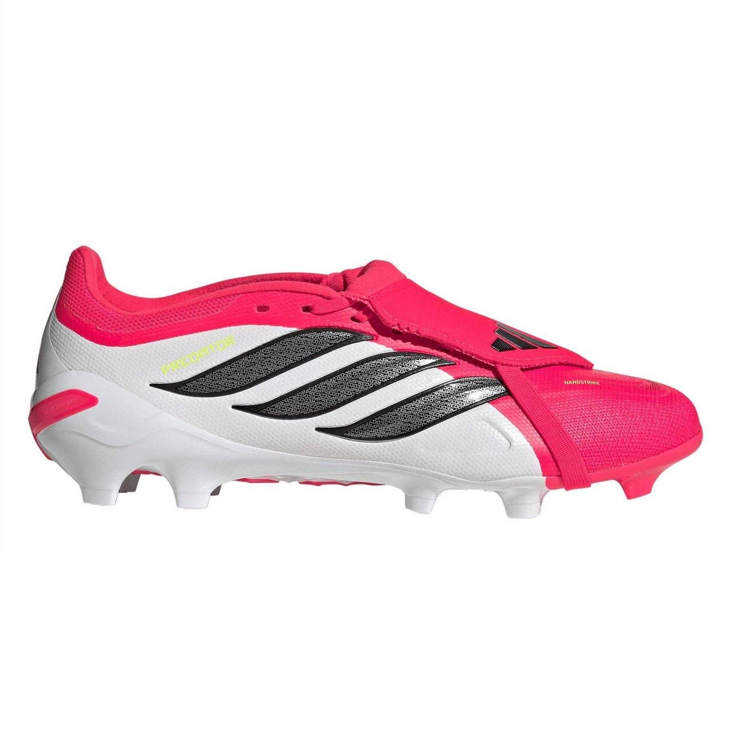 Red-White - Front - Predator Unisex Adult Predator .3 Folded Tongue Firm Ground Football Boots