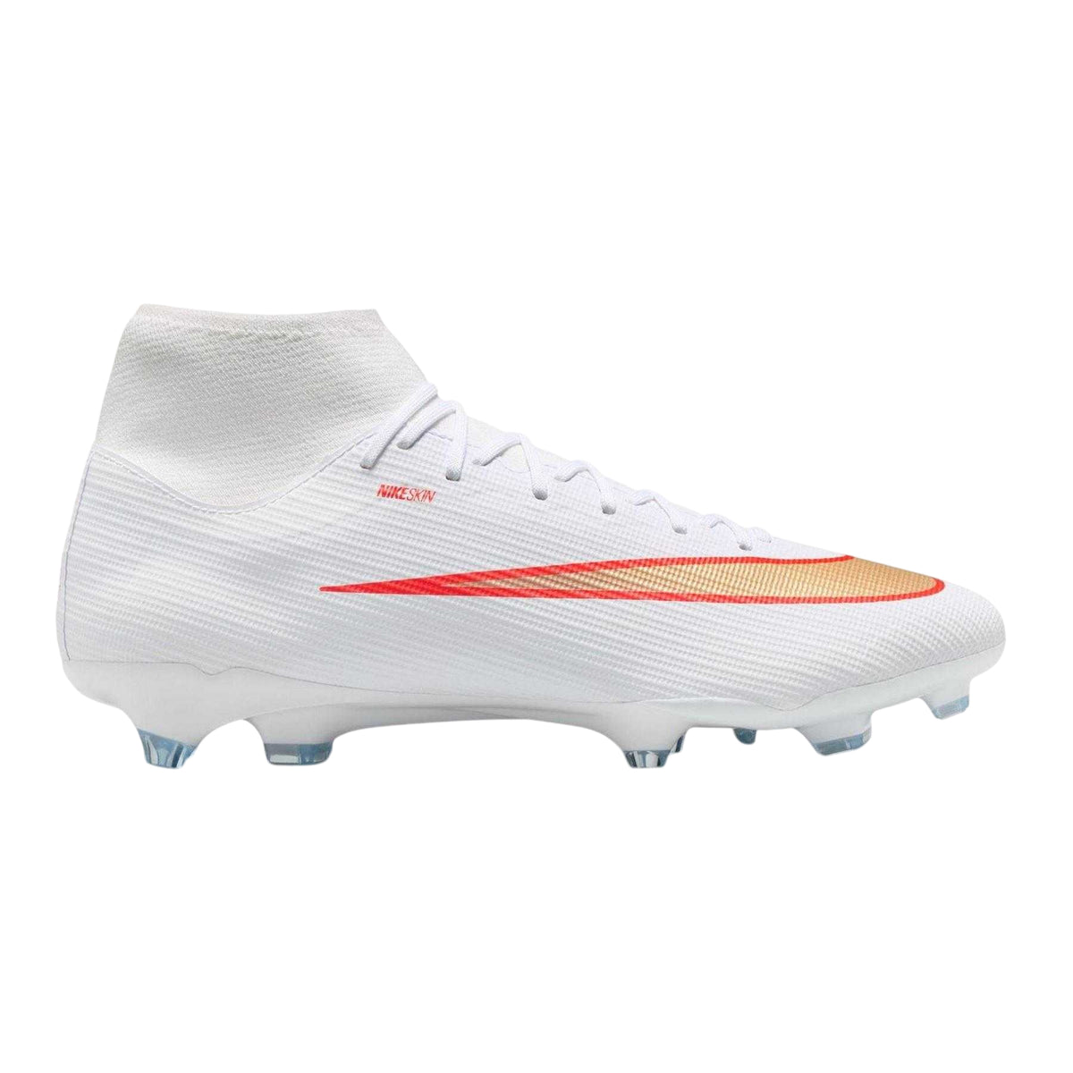 White-Red - Front - Nike Unisex Adult Superfly 11 Academy Firm Ground Football Boots