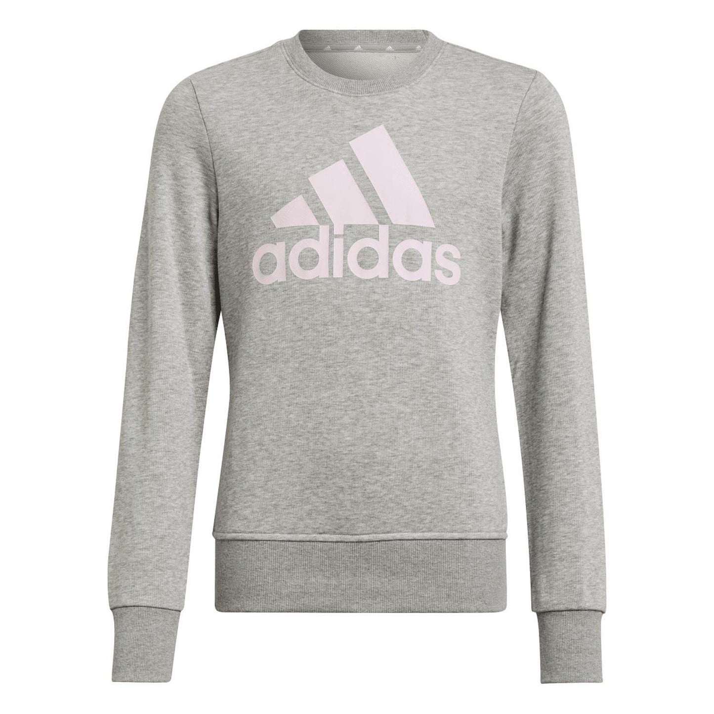 Grey - Front - Adidas Girls Essentials Big Logo Sweatshirt