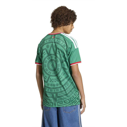 Green-White - Side - Adidas Childrens-Kids World Cup 2026 Mexican Home Shirt