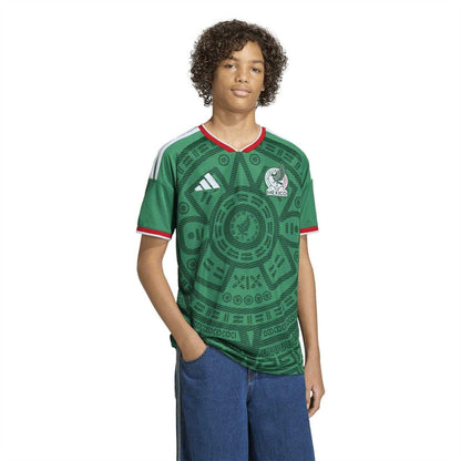 Green-White - Lifestyle - Adidas Childrens-Kids World Cup 2026 Mexican Home Shirt