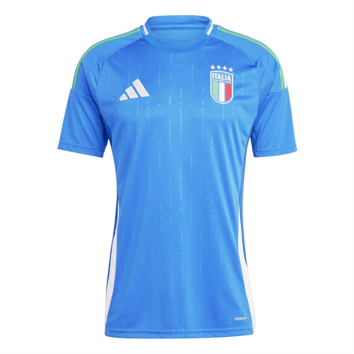 Blue - Front - Adidas Mens 2024 Italy Football Shirt