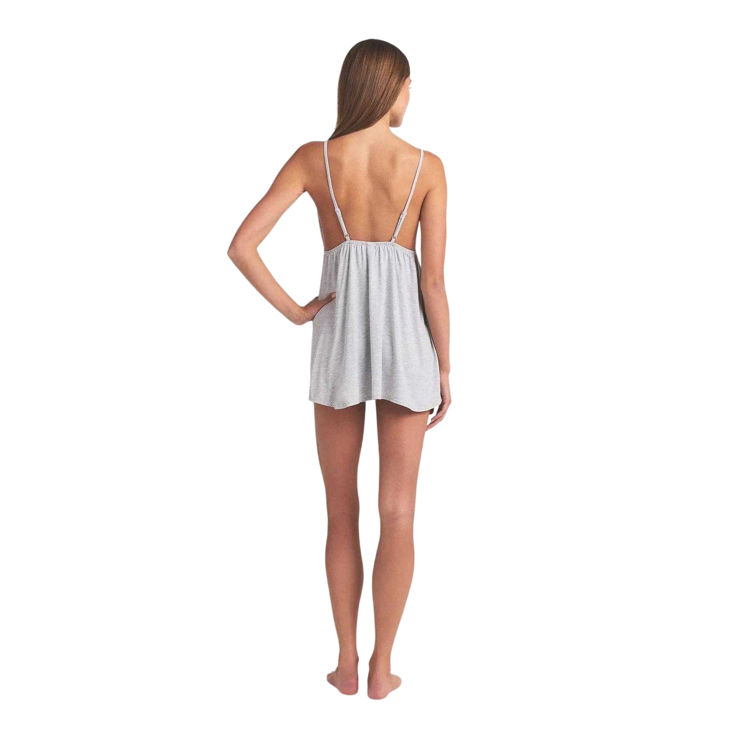 Heather Grey - Back - Skims Womens-Ladies Plain Nightie