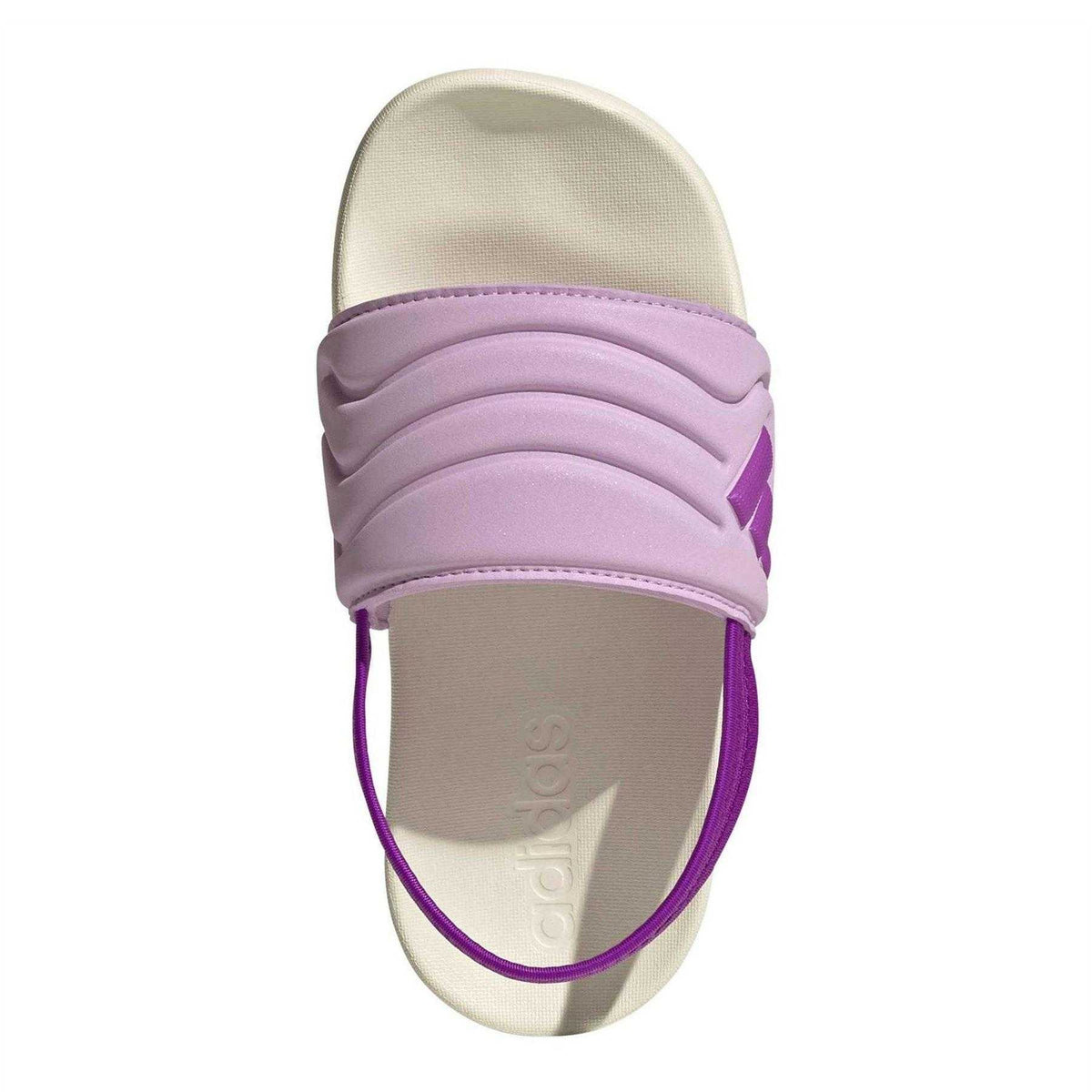 Off White-Purple - Lifestyle - Adidas Childrens-Kids Adilette Estrap 2.0 Sports Sandals