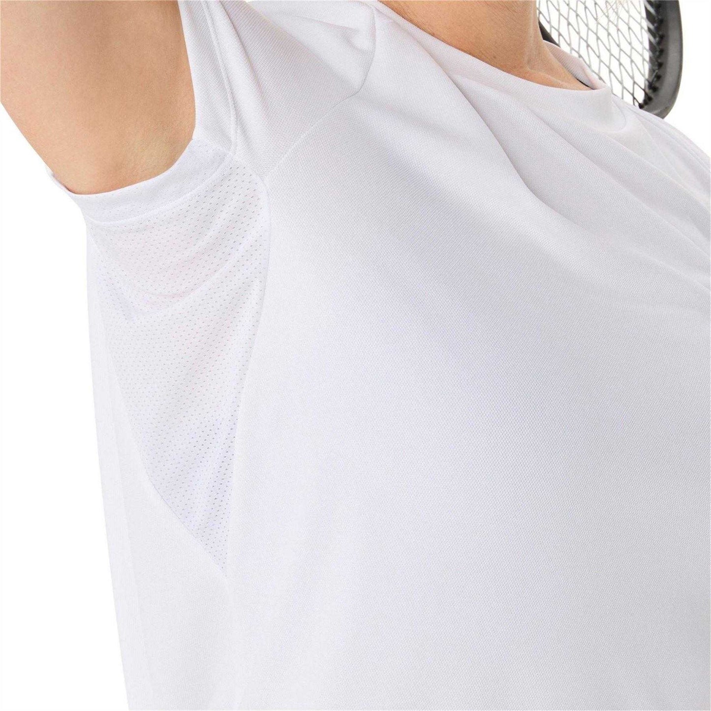 Brilliant White - Side - Asics Womens-Ladies Court Logo Short-Sleeved T-Shirt