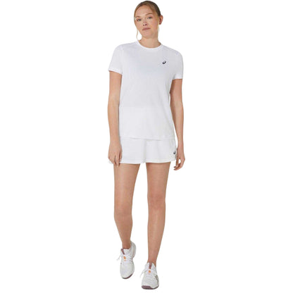 Brilliant White - Lifestyle - Asics Womens-Ladies Court Logo Short-Sleeved T-Shirt