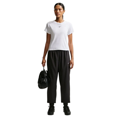 White - Pack Shot - Nike Womens-Ladies Swoosh Embroidered Logo T-Shirt