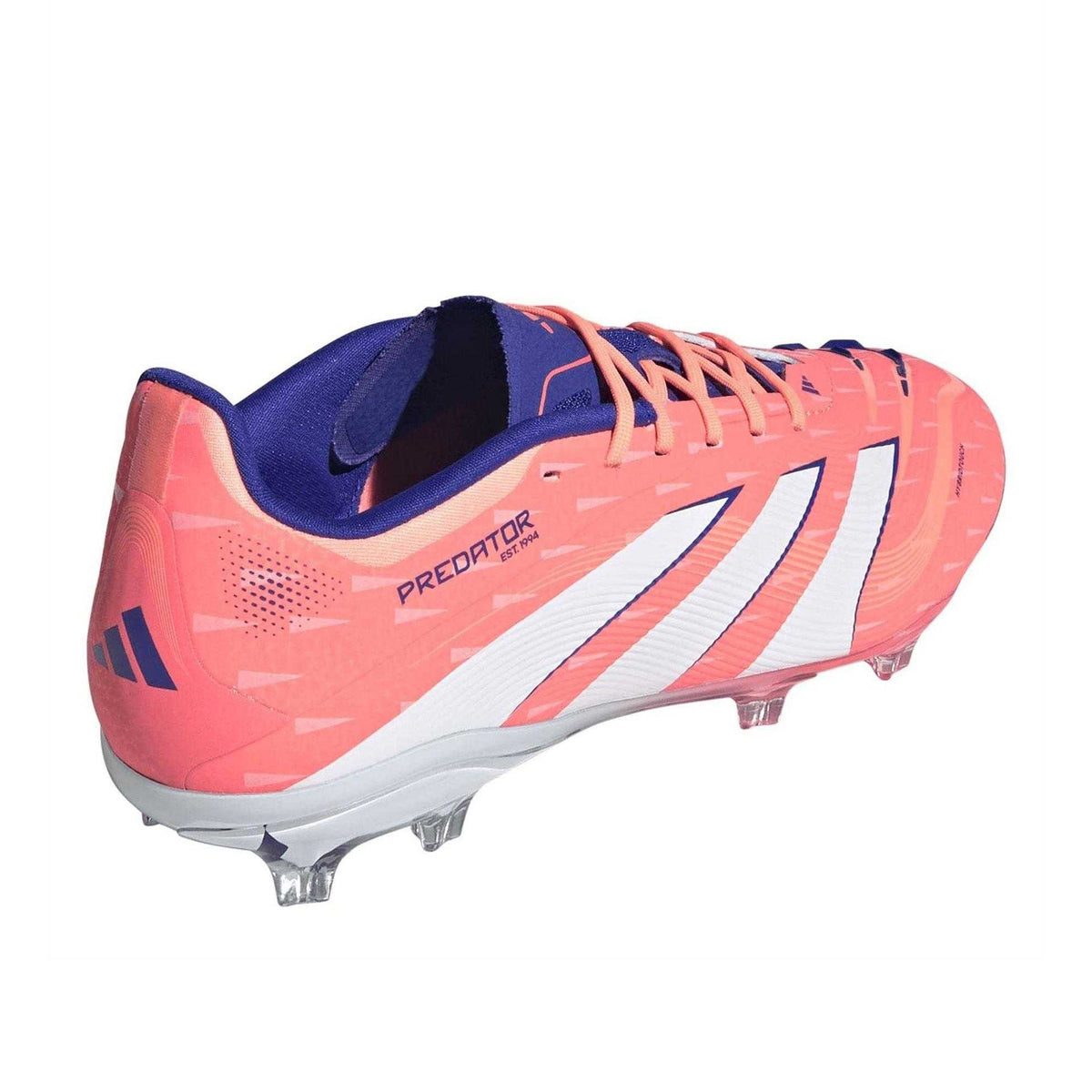 Coral - Back - Adidas Childrens-Kids Predator Elite Firm Ground Football Boots