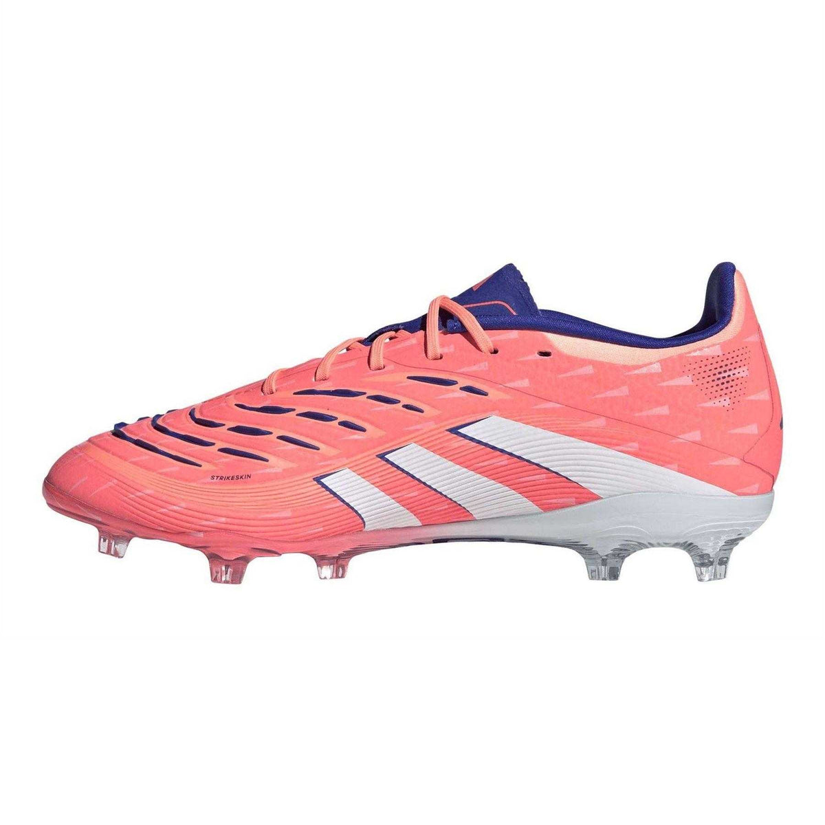 Coral - Side - Adidas Childrens-Kids Predator Elite Firm Ground Football Boots
